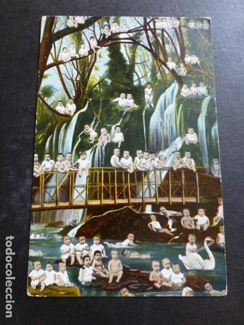 Postales: BEBES EN CASCADA POSTAL - Foto 1