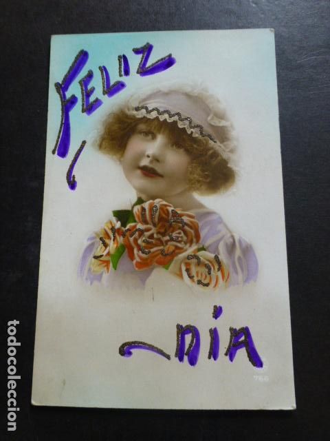 Postales: NI&Ntilde;A CON FLORES POSTAL - Foto 1
