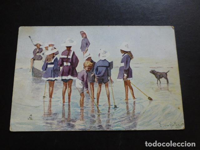 Postales: NI&Ntilde;OS EN LA PLAYA POSTAL - Foto 1