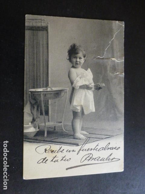 Postales: NI&Ntilde;A ASEANDOSE POSTAL - Foto 1