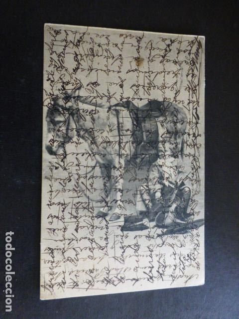 Postales: NI&Ntilde;O Y BURRO POSTAL - Foto 1