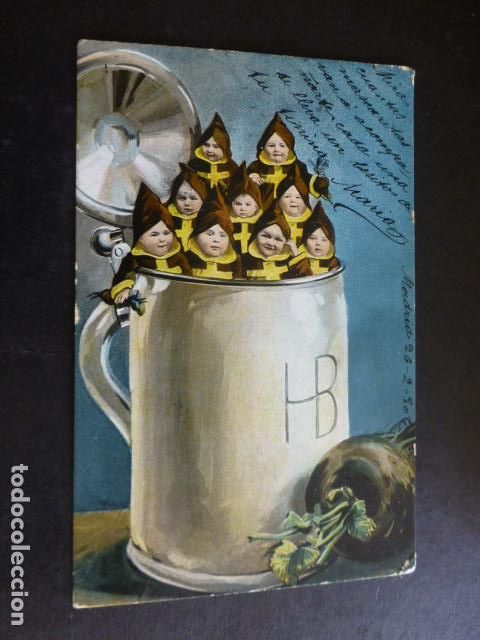 Postales: NI&Ntilde;OS EN JARRA DE CERVEZA POSTAL - Foto 1