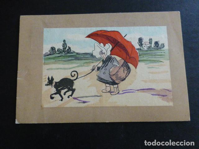 Postales: NI&Ntilde;A Y PERRO POSTAL - Foto 1