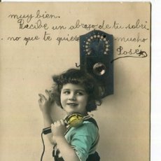 Postales: NIÑO LLAMANDO POR TELÉFONO-AÑO 1917-FOTOGRÁFICA