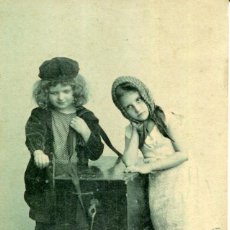 Postales: NIÑOS CON SU MONO Y ORGANILLO -AÑO 1907-FOTOGRÁFICA