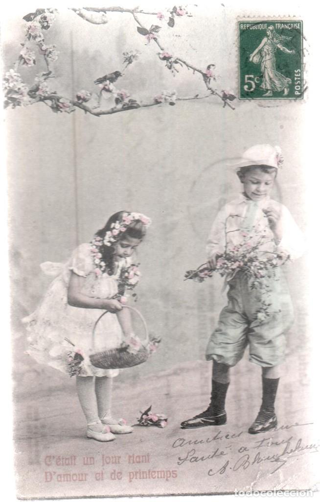 Postales: Ni&ntilde;os. Postal francesa. - Foto 1