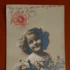 Postales: POSTAL NIÑA CON FLORES. AÑO 1900