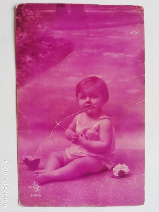 Postales: POSTAL BEBE SENTADO, A&Ntilde;OS 20