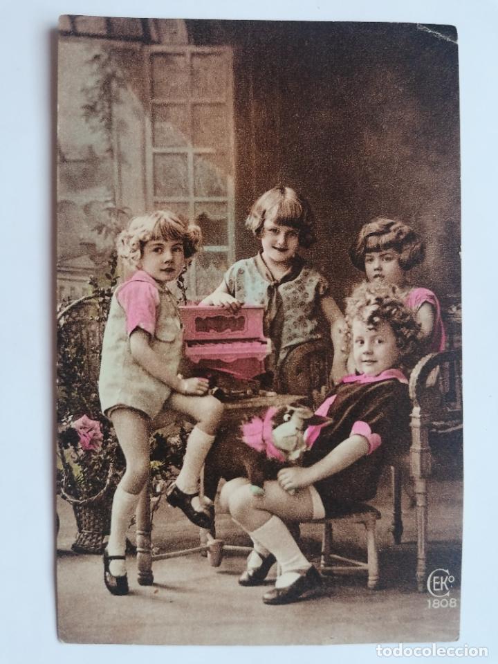 Postales: POSTAL, GRUPO DE NI&Ntilde;OS JUGANDO, ESCRITA A&Ntilde;O 1943