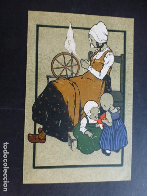 Postales: NI&Ntilde;OS CON HILANDERA POSTAL - Foto 1
