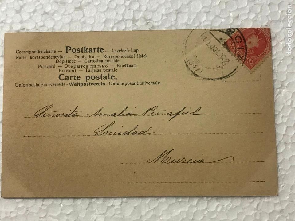 Postales: POSTAL CIRCULADA Y ESCRITA NI&Ntilde;A 1902 - Foto 2