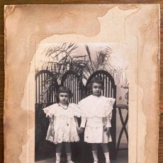 Postales: FOTOGRAFIA DE NIÑAS EN MADRID EN 1901, FOTO FRANZEN, ESCRITA POR EL REVERSO, MIDE 19 X 12,5 CMS.