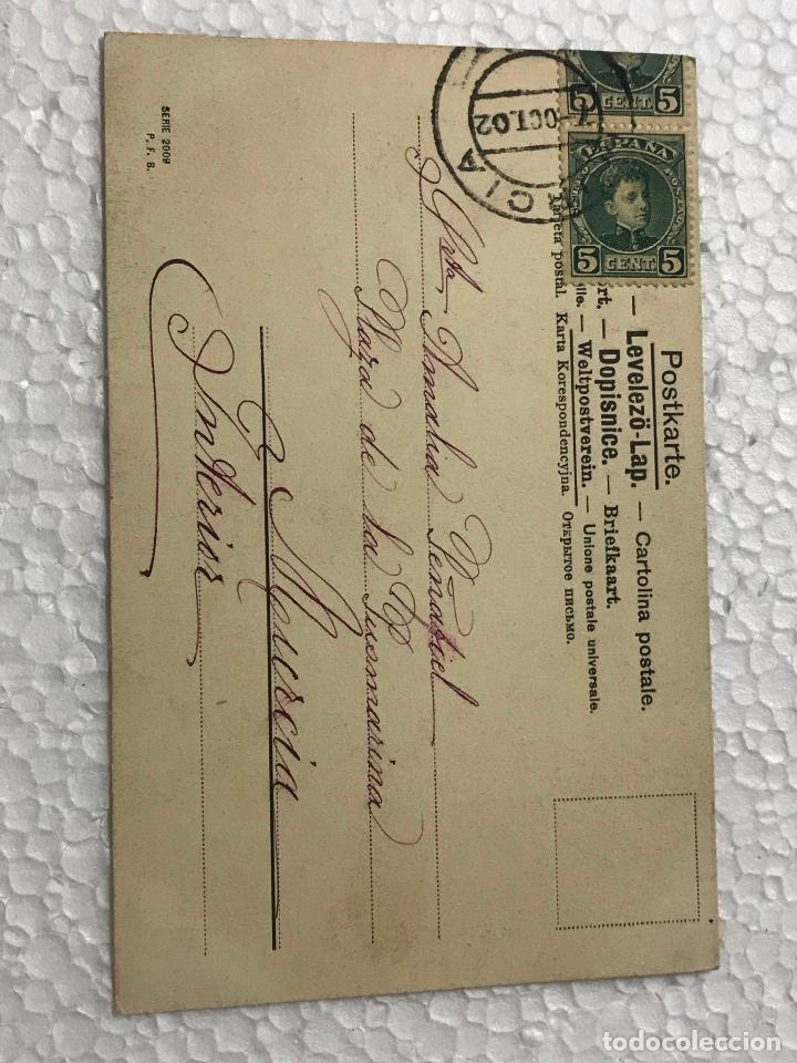 Postales: POSTAL CIRCULADA Y ESCRITA NI&Ntilde;A 1902 - Foto 2