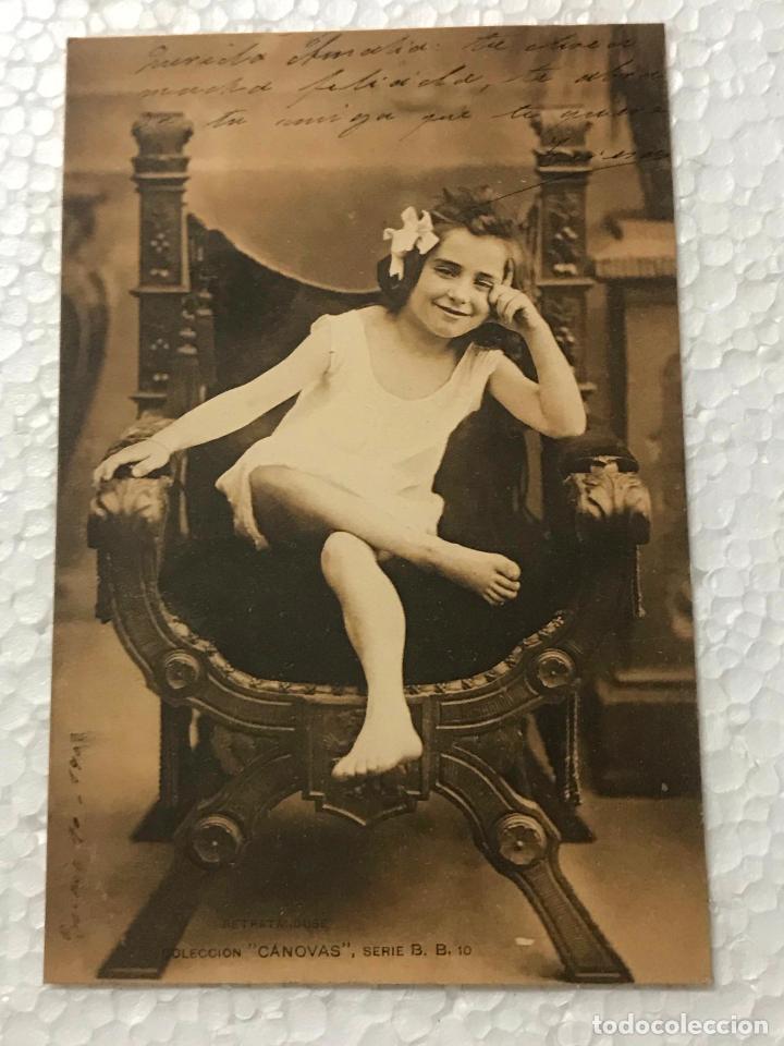 Postales: POSTAL CIRCULADA Y ESCRITA NI&Ntilde;A 1902 - Foto 1