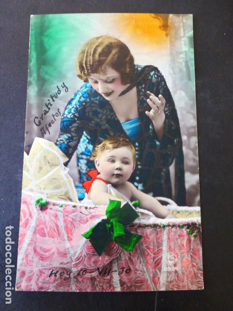 Postales: NI&Ntilde;O CON SU MADRE POSTAL - Foto 1