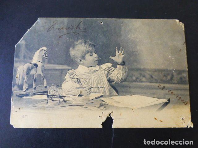 Postales: NI&Ntilde;O ESCRIBIENDO POSTAL - Foto 1