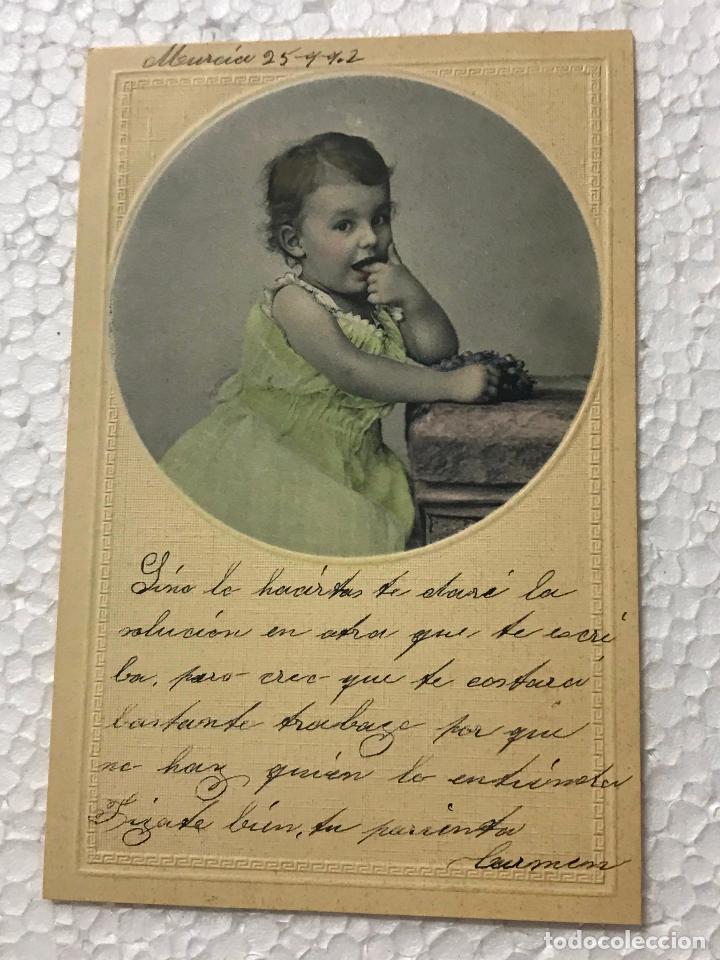 Postales: postal escrita y circulada 1902 NI&Ntilde;A BEBE - Foto 1