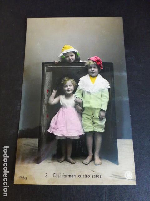 Postales: NI&Ntilde;OS JUGANDO CON MU&Ntilde;ECA POSTAL - Foto 1