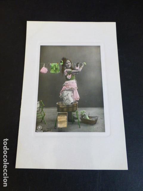 Postales: NI&Ntilde;A LAVANDERA POSTAL - Foto 1