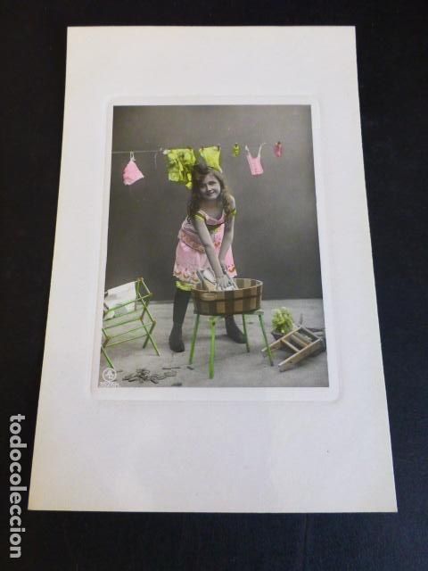 Postales: NI&Ntilde;A LAVANDERA POSTAL - Foto 1