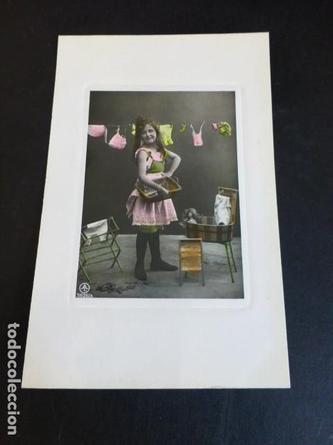 Postales: NI&Ntilde;A LAVANDERA POSTAL - Foto 1