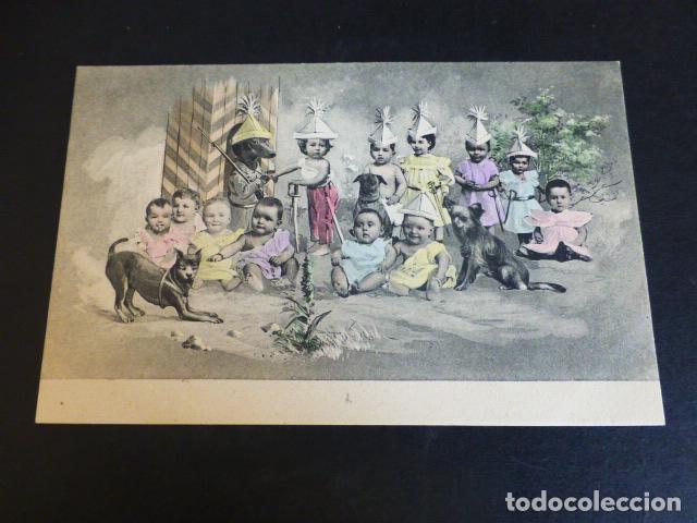 Postales: BEBES CON PERROS POSTAL - Foto 1