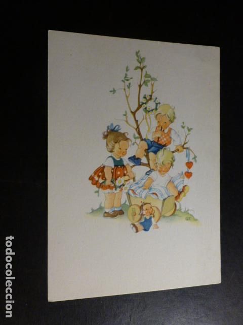 Postales: NI&Ntilde;OS JUGANDO GF ILUSTRADOR POSTAL - Foto 1