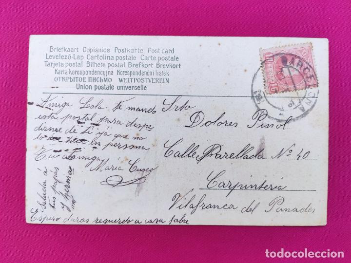 Postales: ANTIGUA TARJETA POSTAL. 1906 - Foto 2