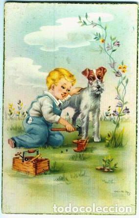 Postales: Ni&ntilde;o con perrito - Foto 1