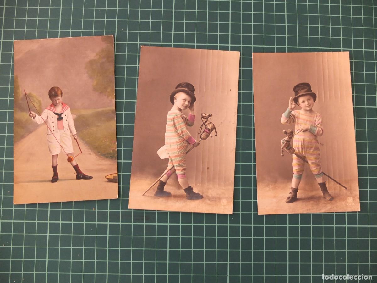 Postales: 3 postales de ni&ntilde;os con juguetes - Foto 1