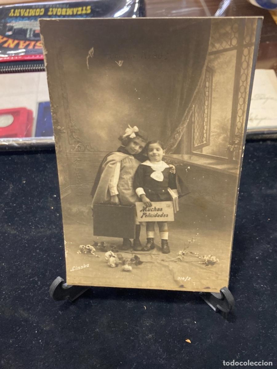Postales: Magnifica postal antigua tem&aacute;tica ni&ntilde;os - Foto 1