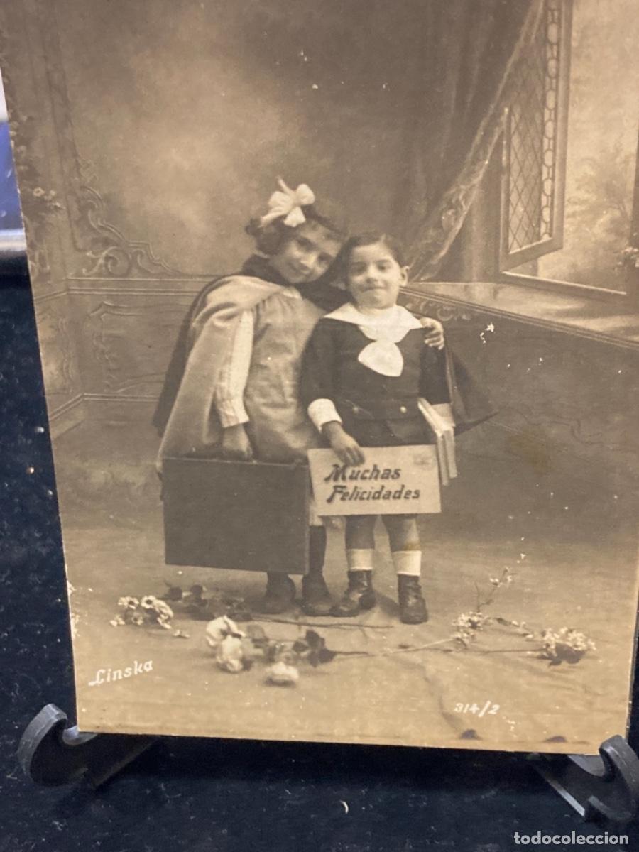 Postales: Magnifica postal antigua tem&aacute;tica ni&ntilde;os - Foto 2