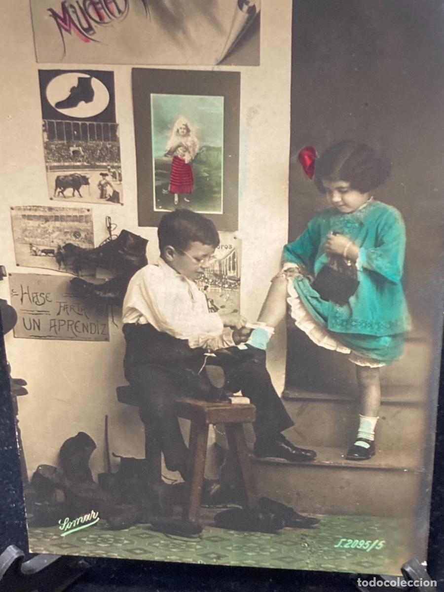 Postales: Magnifica postal antigua tem&aacute;tica ni&ntilde;os - Foto 2