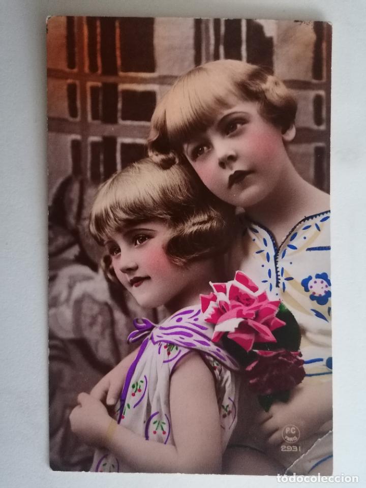 Postkarten: POSTAL NI&Ntilde;AS, EDICIONES P-C PARIS, ESCRITA A&Ntilde;O 1931