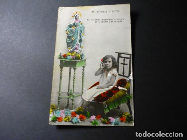 Postales: NI&Ntilde;A CON VIRGEN POSTAL - Foto 1