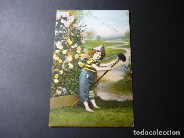 Postales: NI&Ntilde;O JARDINERO POSTAL - Foto 1