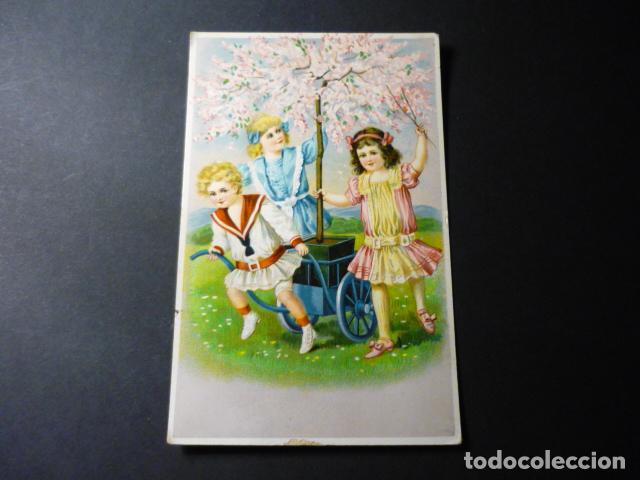 Postales: NI&Ntilde;AS CON CEREZO POSTAL - Foto 1