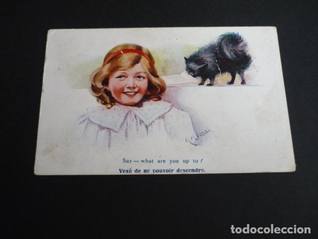 Postales: NI&Ntilde;A CON PERRO POSTAL - Foto 1