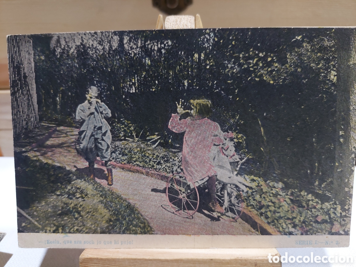 Postkarten: Postal Fotografica Coloreada Ni&ntilde;os