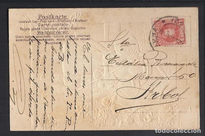 Postales: Tarjeta posta escrita y circulada en 1908. Ni&ntilde;os - Foto 2