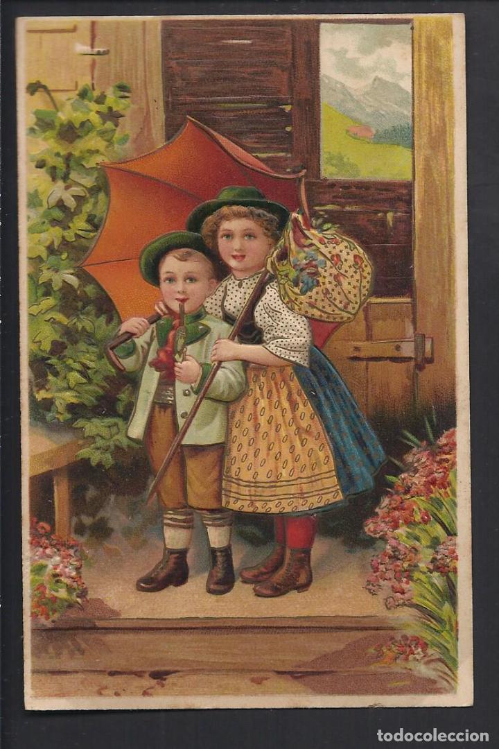 Postales: Tarjeta posta escrita y circulada en 1908. Ni&ntilde;os - Foto 1