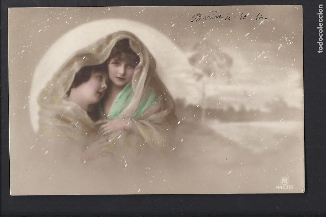 Postkarten: Tarjeta postal ni&ntilde;as escrita . 1914