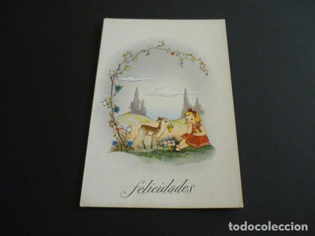Postales: NI&Ntilde;A CON CERVATILLO POSTAL - Foto 1