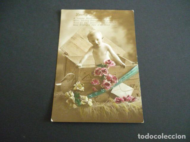 Postales: NI&Ntilde;O EN CAJA POSTAL - Foto 1