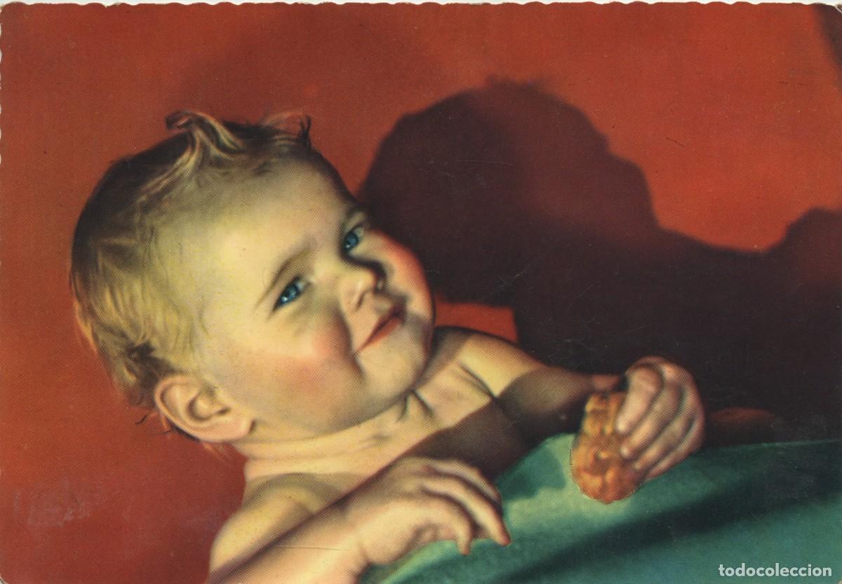 Postales: N&ordm; 1902/5-BEB&Eacute; CON GALLETA. - Foto 1