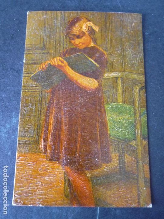 Postales: NI&Ntilde;A LEYENDO POSTAL - Foto 1