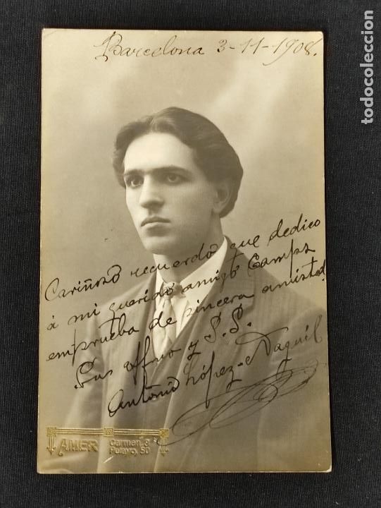 Postales: FOTOGRAFIA DE ESTUDIO FECHADA EN 1908 - AMER - - Foto 1