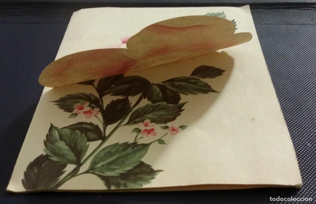 Postales: TARJETA CON RELIEVE DE 1953. DE FLOR CON BEBE - Foto 5