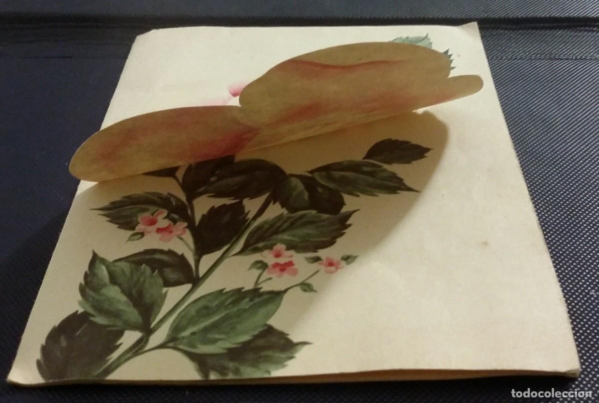 Postales: TARJETA CON RELIEVE DE 1953. DE FLOR CON BEBE - Foto 6