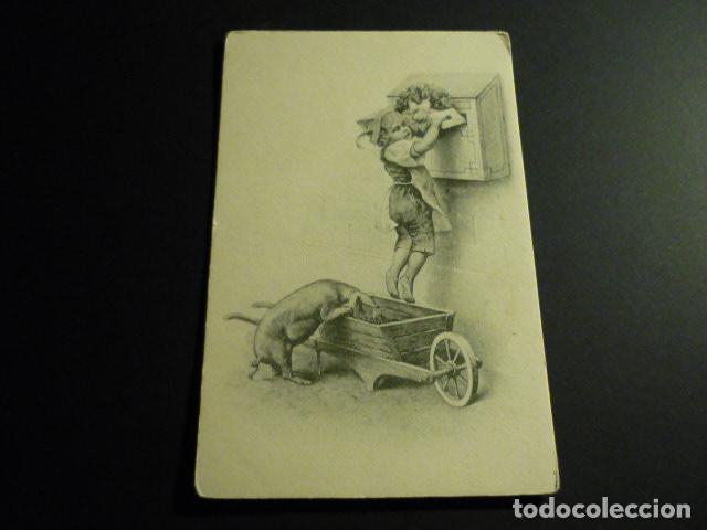 Postales: NI&Ntilde;O ECHANDO CARTA AL BUZON POSTAL - Foto 1
